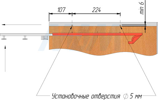 Установка рамы для колонны LAMINA с направляющими плавного закрывания (артикул CE1905GCFTMVGF), схема 3