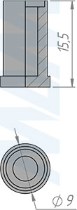 Размеры держателей для лотка-органайзера SINGLE размера А1 (артикул K2CFERS), чертеж 2