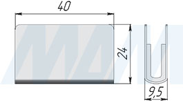 Размеры накладки для магнитной защелки (артикул 2008)