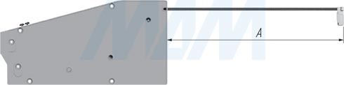 Длина тросика механизма KIARO для открывания фасада вниз (артикул 46006000)