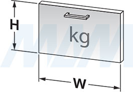 Вес двери для подбора механизма KIARO EASY (артикул C0100026)