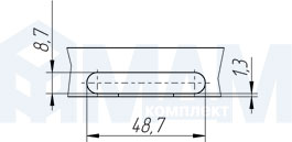 Сверления отверстий для петли Slide-on 95 (90/95) для узкого алюминиевого профиля, Ferrari, схема 3