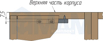 Схема установки скользящего упора для карусельной двери, чертеж 2