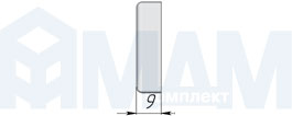 Размеры D-образной заглушки для петли Mini 12 для стекла (артикул G227), чертеж 2