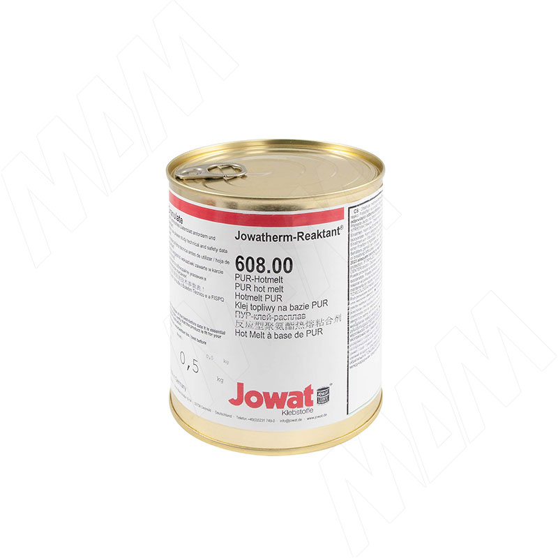 JOWATHERM-REAKTANT Клей-расплав 608.00, ПУР, 100-120°C, желто-опаковый, 0,5 кг фото товара 1 - 608.00-DE-0,5