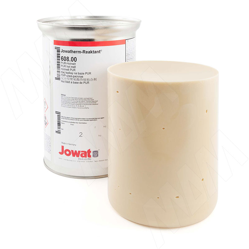 JOWATHERM-REAKTANT Клей-расплав 608.00, ПУР, 100-120°C, желто-опаковый, 2 кг фото товара 2 - 608.00-DE-2