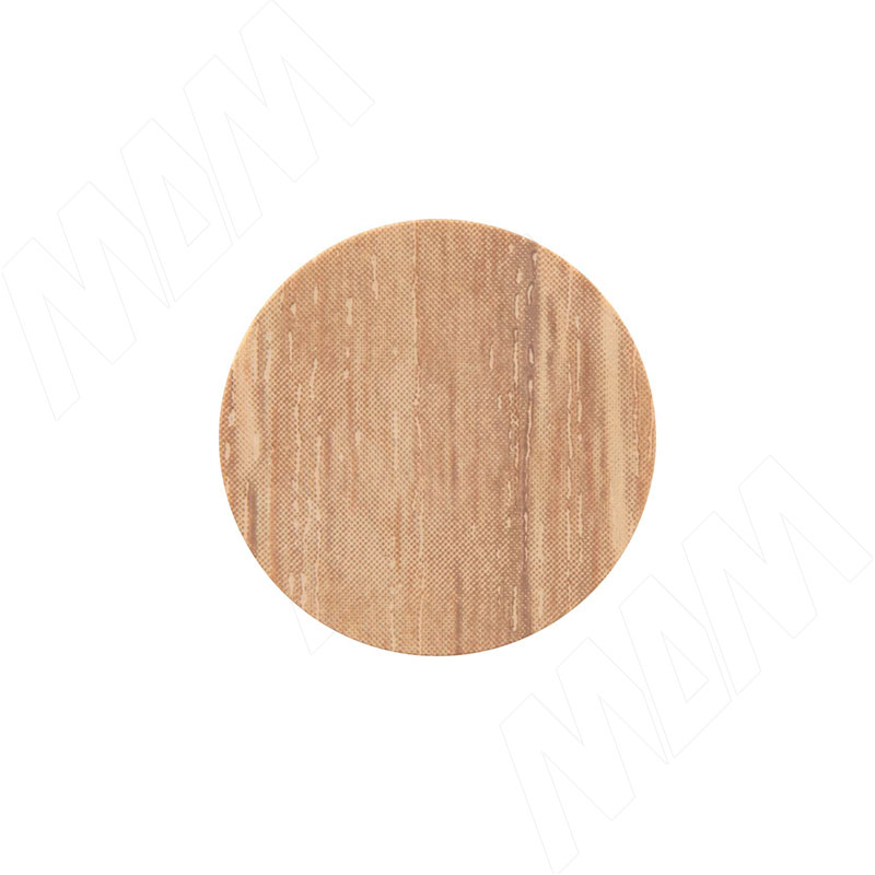 Заглушка самоклеящаяся, D20 мм, гикори Рокфорд натуральный, с текстурой дерева (Kr K086), 54 шт. (K086.30.20) Kromster (Китай)
