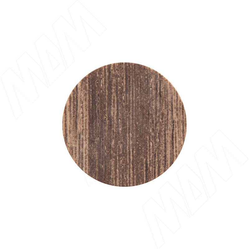 Заглушка самоклеящаяся, D20 мм, гикори Рокфорд темный, с текстурой дерева (Kr K087), 54 шт. (K087.30.20)
