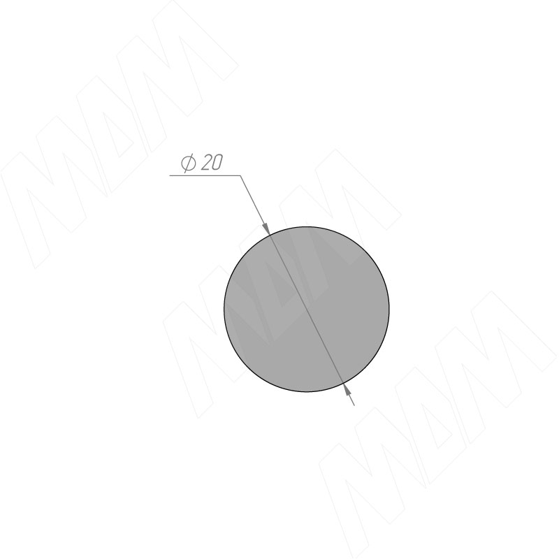 Заглушка самоклеящаяся алебастр, D20 мм (18 шт.), фото 2