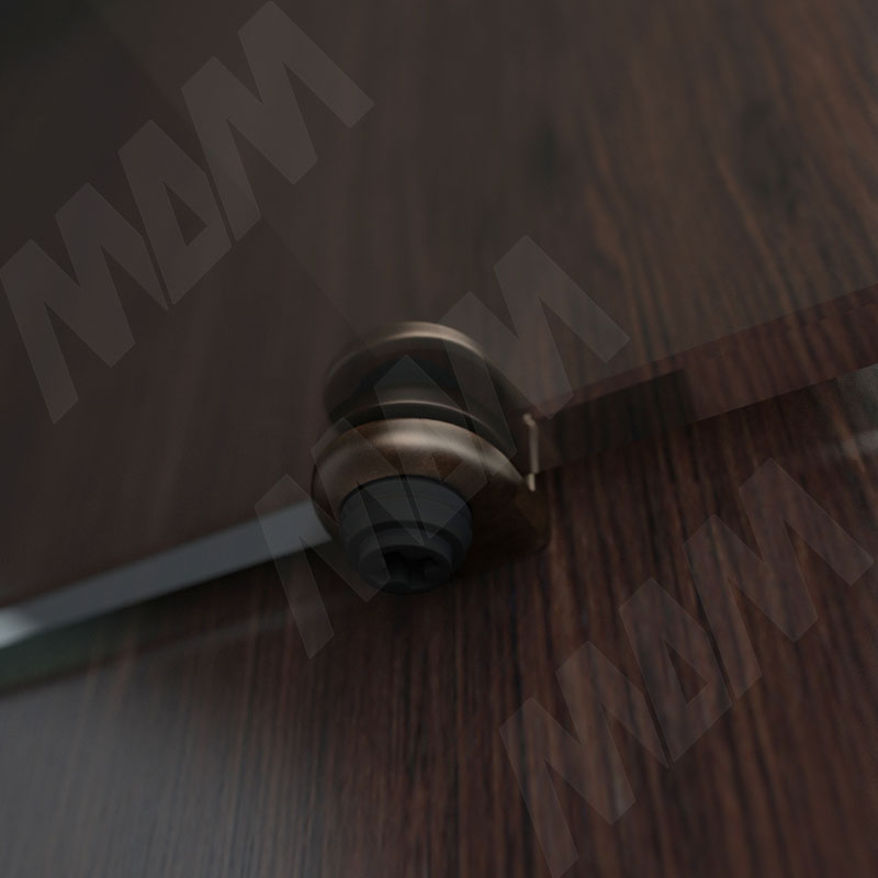 Полкодержатель для стеклянных полок толщиной 5-8 мм, со штоком, бронза фото товара 2 - MV08ZBR