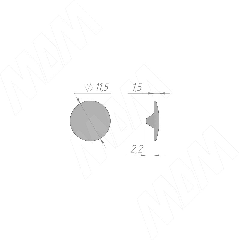 Заглушка для самореза с потайной головкой, белая фото товара 2 - SPAX/ БЕЛ / 500 ШТ