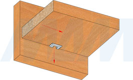 Установка полкодержателя ONE для деревянных полок с фиксацией (артикул ON), схема 3