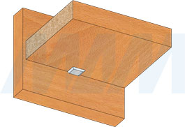 Установка полкодержателя ONE для деревянных полок с фиксацией (артикул ON), схема 4