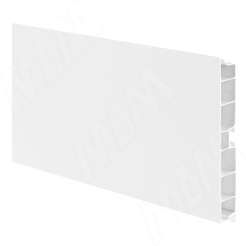 Цоколь пластиковый (высота 120, длина 4000 мм), белый фото товара 1 - 12.4801R 4M