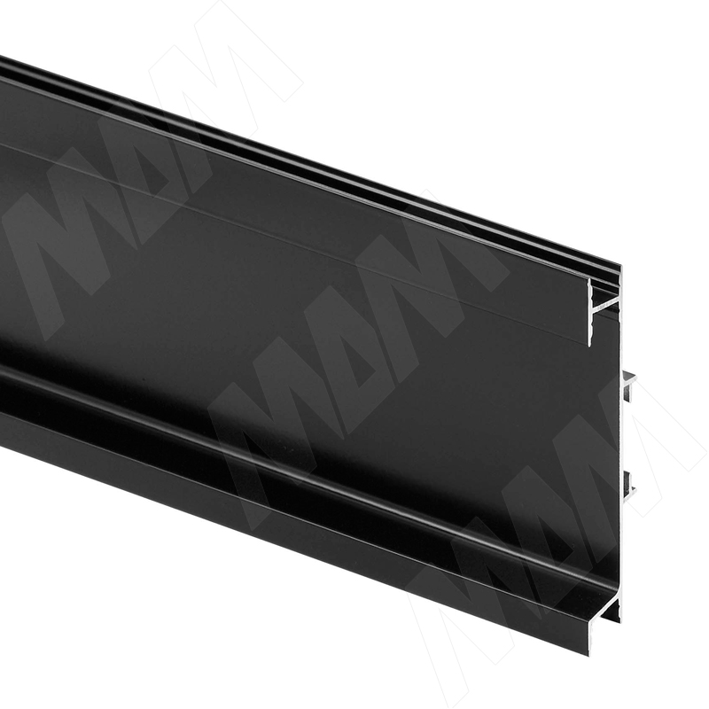 GOLIGHT Универсальная профиль-ручка для среднего ящика, под три светодиодные ленты, черный матовый (краска), L-4100мм фото товара 1 - GL3.5475.4100.BLM PR
