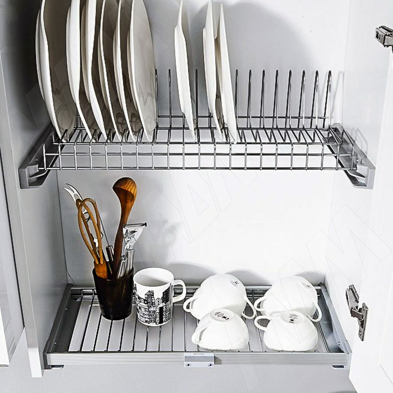 PARTNER Комплект посудосушителей с поддоном (сушилка для посуды), 600 мм, хром фото товара 2 - ESL60PR