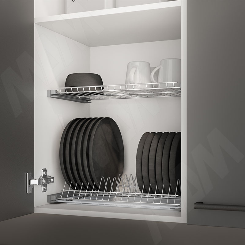 ARIA комплект посудосушителей, без рамки, поддон,  500мм, серый хром (ПВ1.5016.1001.11) PULSE (Россия) - фото 3