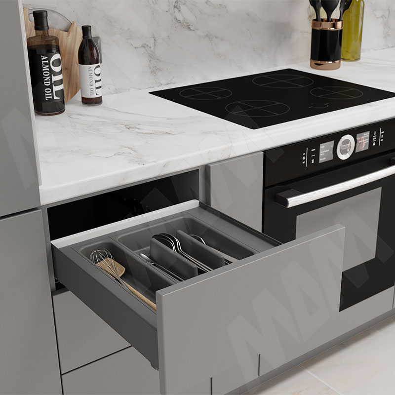 UPPO Лоток кухонный для столовых приборов для ящика c фасадом 400мм, цвет серый базальт фото товара 4 - R140SC9720