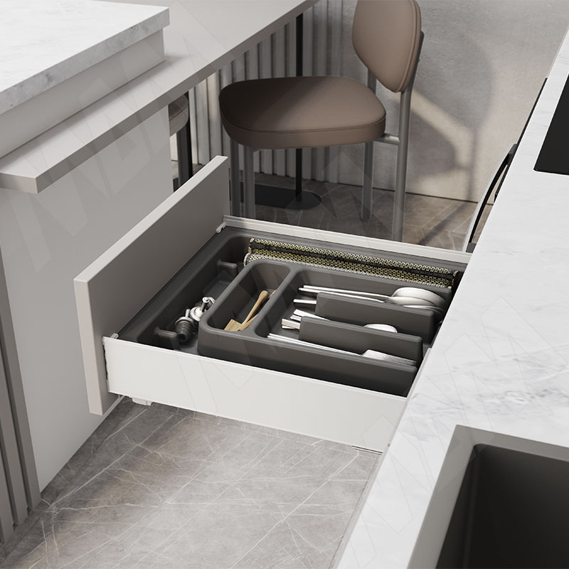 UPPO Лоток кухонный для столовых приборов для ящика c фасадом 450мм, цвет серый базальт фото товара 4 - R145SC9730