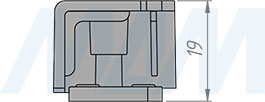 Размеры внешнего угла квадратного алюминиевого плинтуса (артикул 09.577)