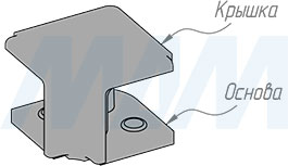 Внутренний угол квадратного алюминиевого плинтуса (артикул 09.577)