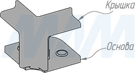 Трехмерного угол квадратного алюминиевого плинтуса (артикул 09.577)