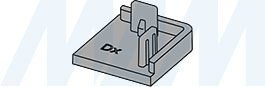 Правая заглушка квадратного алюминиевого плинтуса (артикул 09.577)