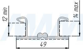 Размеры мультиуголка для цоколя Volpato, чертеж 1
