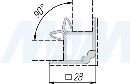 Размеры мультиуголка для цоколя Volpato, чертеж 2
