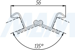 Размеры мультиуголка для цоколя Volpato, чертеж 5