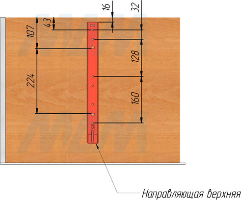 Установка рамы для колонны LAMINA с направляющими плавного закрывания (артикул CE1905GCFTMVGF), схема 4