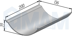 Размеры держателя для бумажного полотенца рейлинговой системы EASY (артикул EASY900KIT)