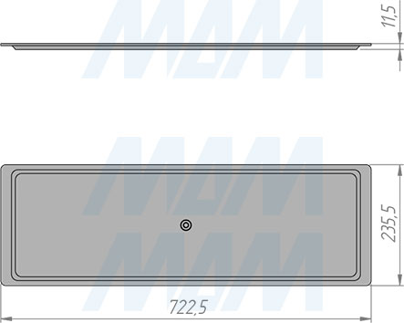 Размеры поддона для посудосушителя ARIA для корпуса шириной 800 мм (артикул ПВ1.8016.А1.56)