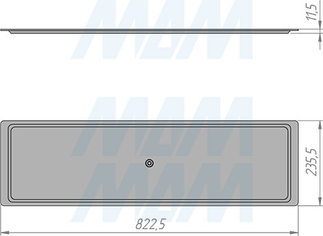 Размеры поддона для посудосушителя ARIA для корпуса шириной 900 мм (артикул ПВ1.9016.А1.56)