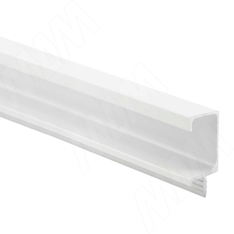 Профиль-ручка врезная для фасада 18мм, белый матовый (краска RAL9016), L-3000мм (PH.RU08.3000.WHM PR)
