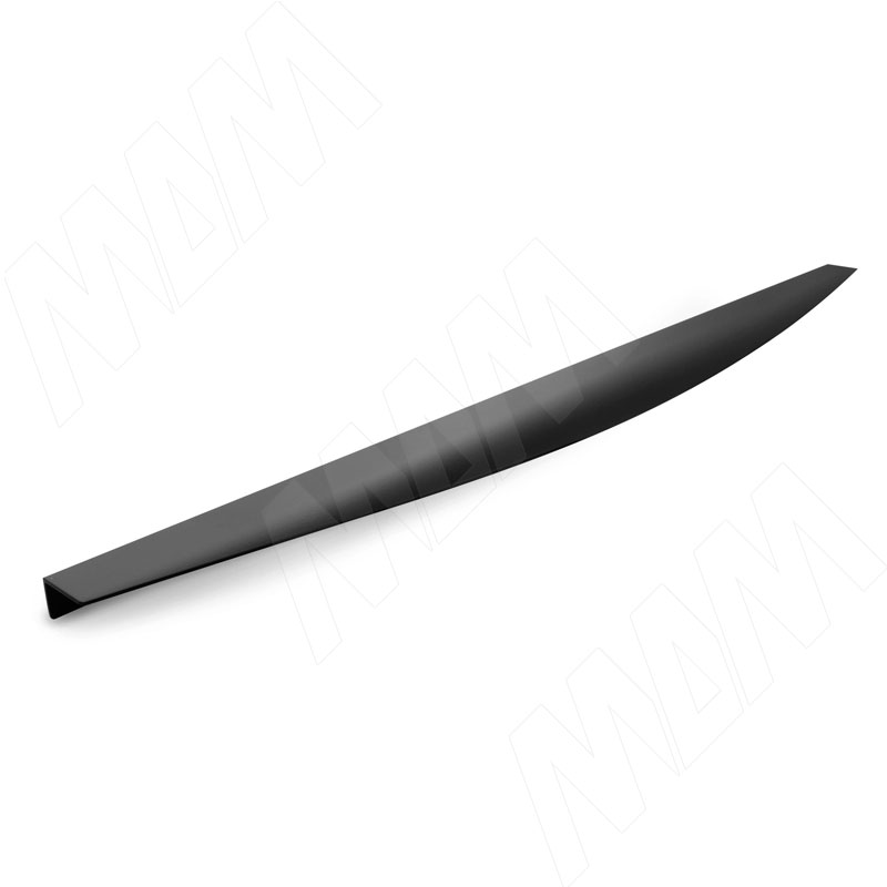 Профиль-ручка 596мм крепление саморезами черный матовый (анод) (PH.RU14.600.BL)