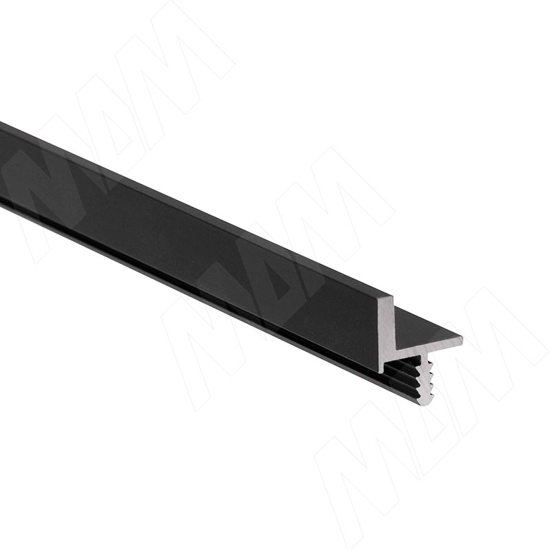 Профиль-ручка врезная для фасада 16/18мм, черный матовый (анод), L-3000мм (PH.RU19.3000.BL PR)