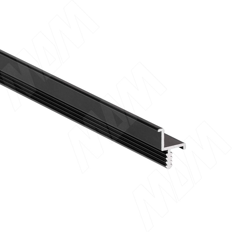 цена Профиль-ручка врезная для фасада от 16мм, черный матовый (анод), L-3000мм (PH.RU20.3000.BL PR)