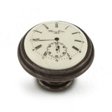Ручка-кнопка D35мм бронза патинированная/керамика Watch