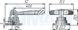 Размеры руски-капли RUSTICO (артикул KR2102)