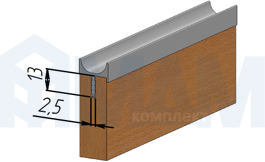 Установка врезной профиль-ручки для фасада 18 мм (артикул LKW4)
