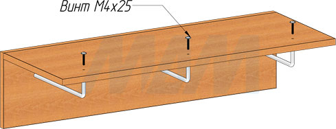 Схема монтажа кронштейна для вешалки (артикул WG07.245)