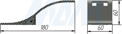 Размеры двухрожкового крючка SPIRO (артикул Z-5408)