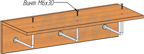 Установка кронштейна ASPRO для вешалки (артикул Z-6811-203), схема 1