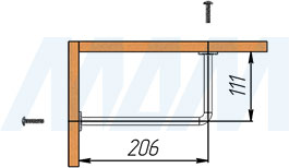 Установка кронштейна ASPRO для вешалки (артикул Z-6811-203), схема 2
