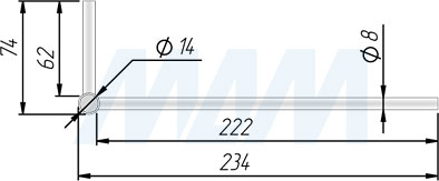 Размеры комплекта SILEN для вешалки (артикул Z-6814-680)