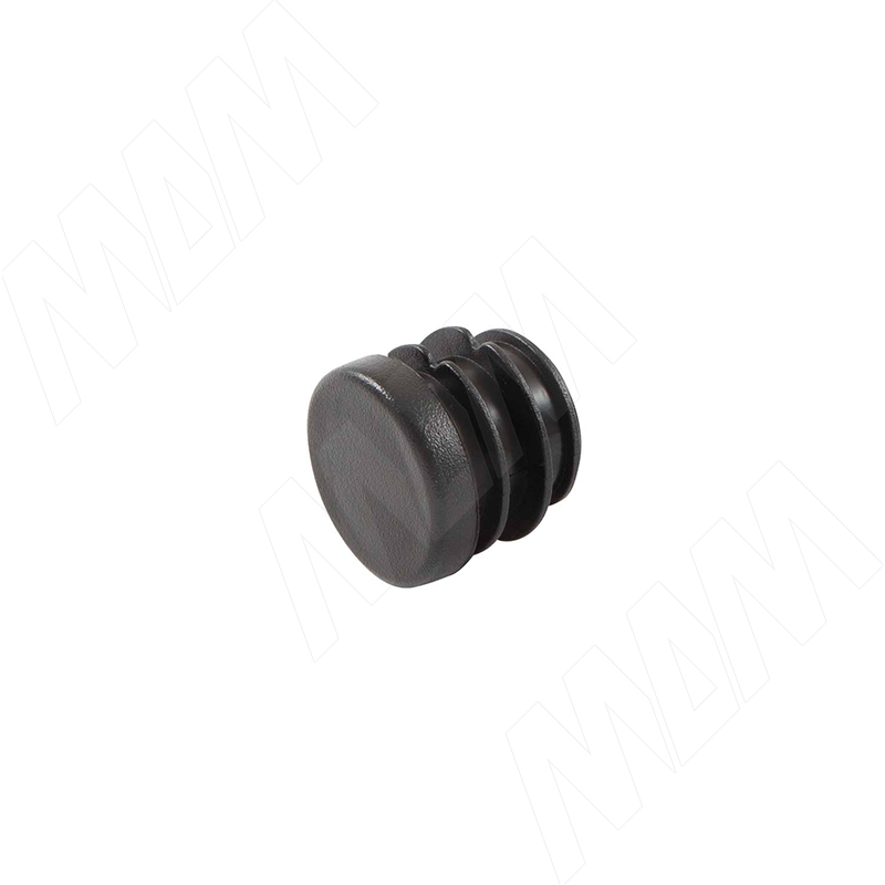 Заглушка /подпятник для круглой трубы, D25 мм, черный (HL.R.25.BL) фото