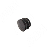 Заглушка пластиковая с тонкой шляпкой, для круглой трубы, D25 мм, черный