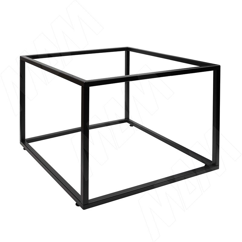 Металлокаркас-стол журнальный 600x600x450мм, черный (RAL 9005, муар) (MF.22.600x600x450.BLC)
