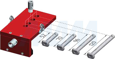 Использование кондуктора для установки опоры REKORD в боковину 18 мм (артикул Y0JG0120RO), схема 2